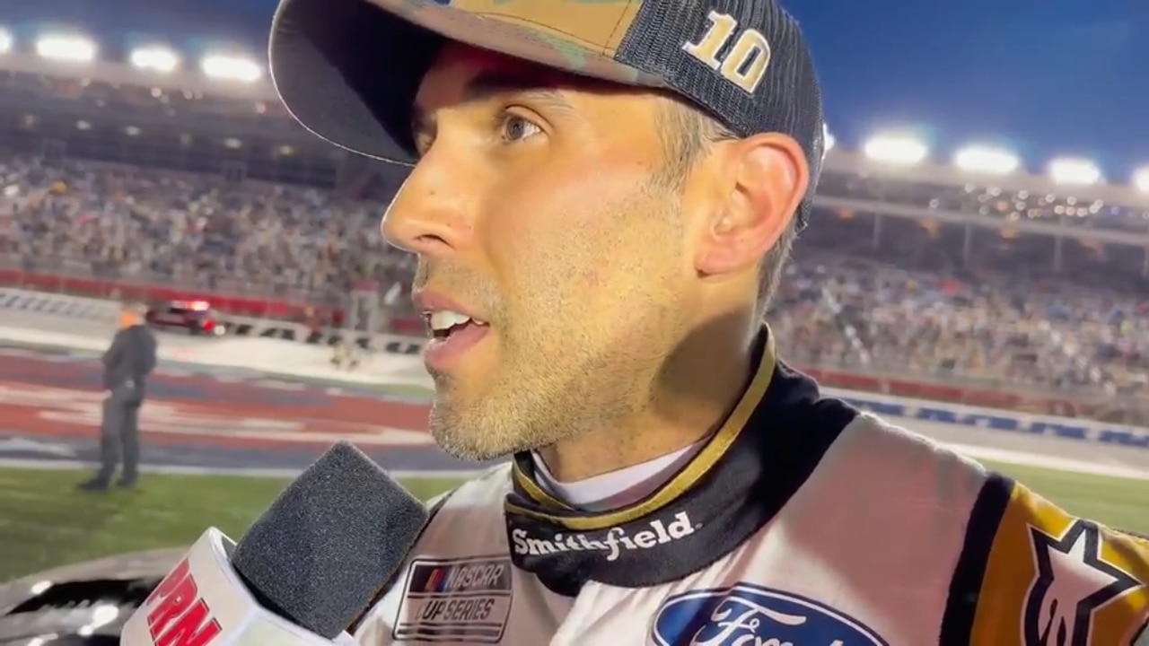 Aric Almirola said he wasn't going to take Bubba Wallace's cussing after he flipped him the bird